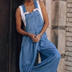 Wide Leg Bib Overalls